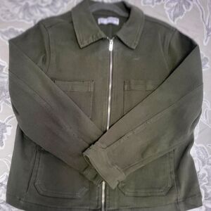 Olive Green Cotton Zip-Up Jacket LP